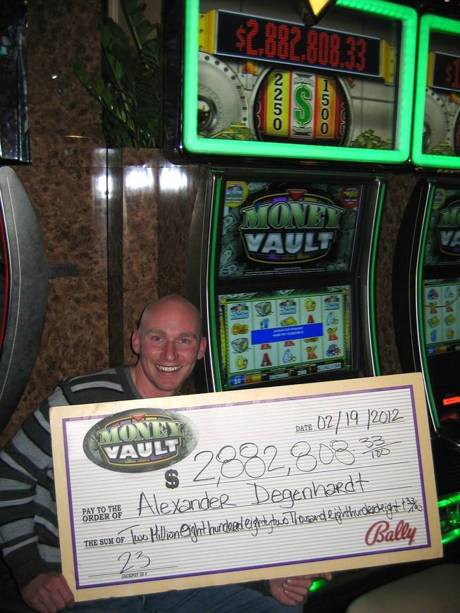 Alexander Degenhardt with his $2.8 million-plus jackpot win