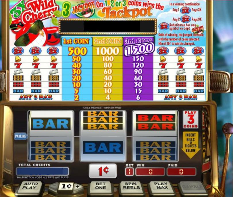 3x wild cherry slot