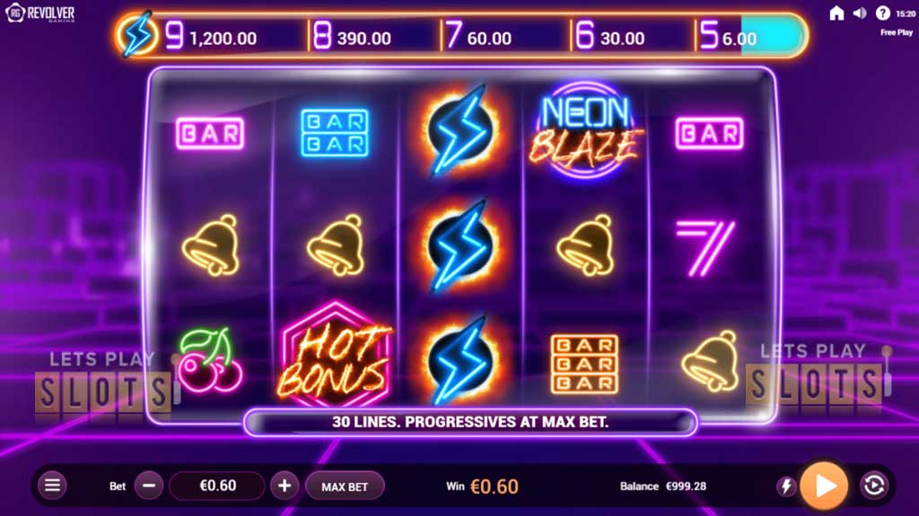 Neon Blaze Slot Machine Screenshot 1